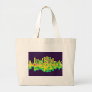 Binghamton New York Skyline Large Tote Bag