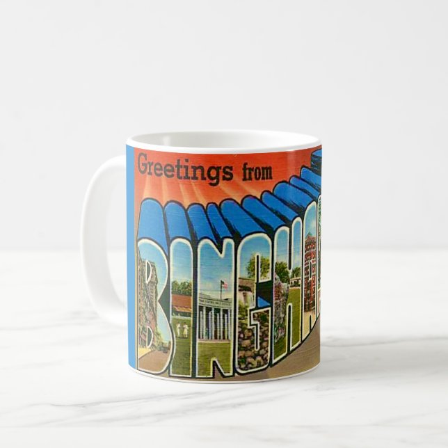 Binghamton NY Vintage Postcard Mug (Front Left)