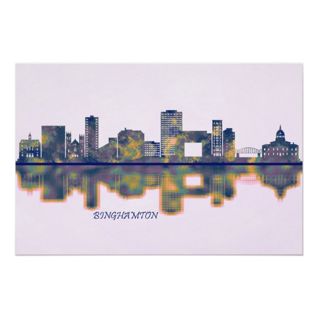 Binghamton Skyline Poster (Front)