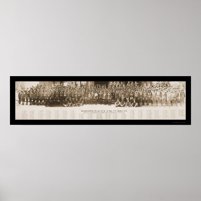 Binghamton Soldiers Photo 1917 Poster (Front)