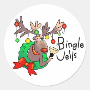 BINGLE JELLS by SHARON SHARPE Classic Round Sticker
