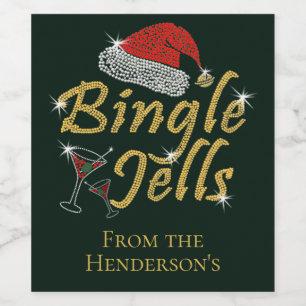 Bingle Jells Tipsy Christmas Wine Label