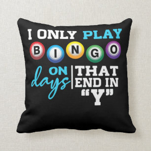Bingo addict Grandma Grandpa Bingo Gambling Cushion