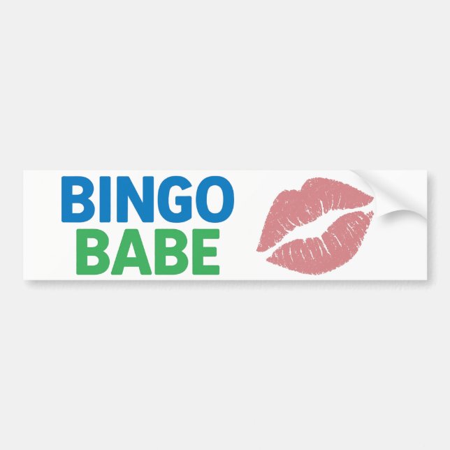 Bingo Babe Cute and Confident Bingo Lover Bumper Sticker (Front)