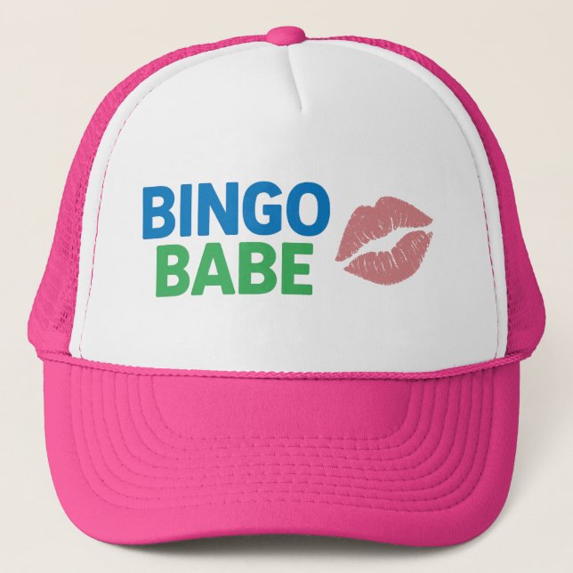 Bingo Babe Cute and Confident Bingo Lover Trucker Hat (Front)