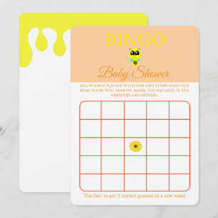 Bingo, Baby Shower Game Card Flyer, Baby Bee 