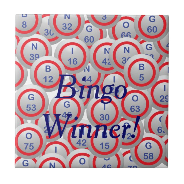 Bingo Balls Ceramic Tile (Front)