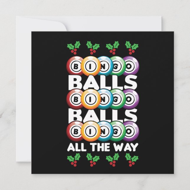 Bingo Balls Lucky Game Player Gambler Gift Invitation (Front)