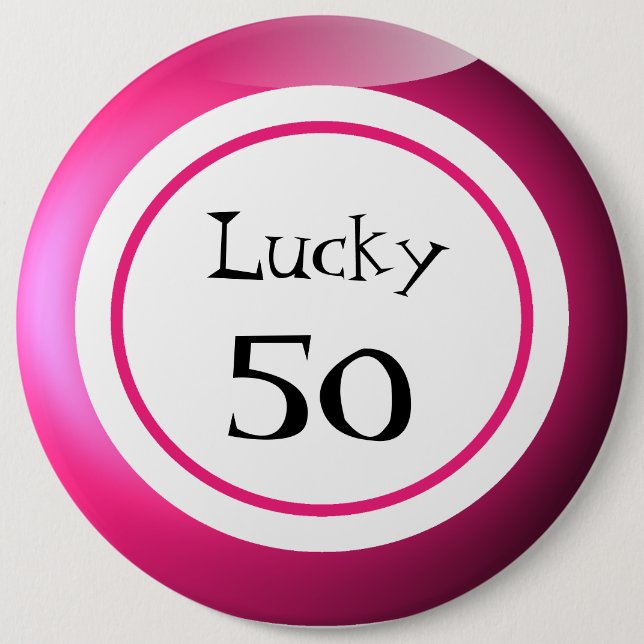 Bingo Balls Lucky Numbers Fun 6 Cm Round Badge (Front)