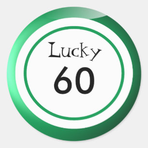 Bingo Balls Lucky Numbers Fun Classic Round Sticker