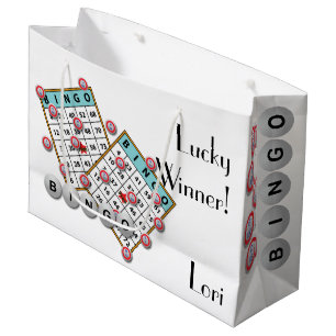 Bingo Balls Lucky Winner Multi Image Bingo Large Gift Bag