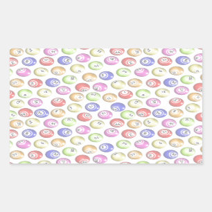 Bingo Balls Rectangular Sticker