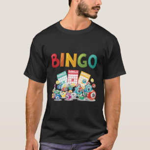 Bingo Bingo Cards Lettering Lucky Gambling T-Shirt