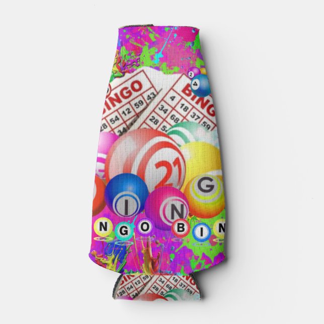 BINGO BINGO Designed By CBDOilPrincess  Bottle Cooler (Front)