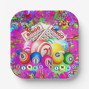 BINGO BINGO Designed By CBDOilPrincess Paper Plate