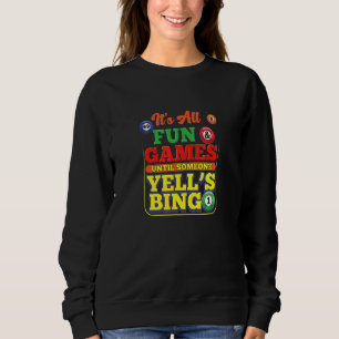 Bingo Bingo Playing Cards Bingo Player Analogy Sweatshirt