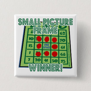 Bingo Button Small Picture Frame Winner!