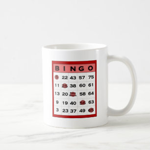 bingo card coffee mug