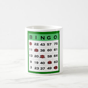 bingo card coffee mug