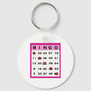 bingo card key ring