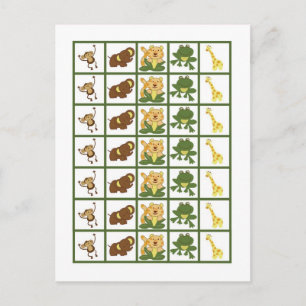 Bingo Card Markers Jungle Babies Animals