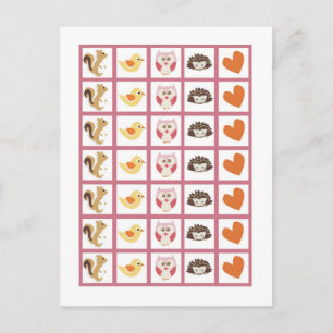 Bingo Card Markers Love and Nature Girl Woodland