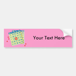 Bingo Card - Play To Win - Good Luck Charms Bumper Sticker