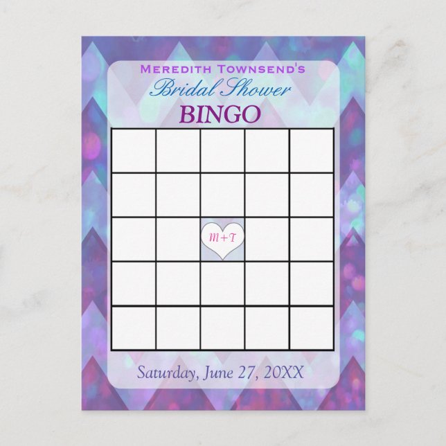 Bingo Card | Purple Chevron (Front)