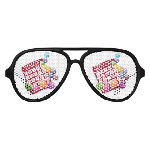 BINGO Card with BINGO Balls Aviator Sunglasses