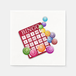 BINGO Card with BINGO Balls Napkin