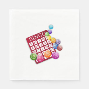 BINGO Card with BINGO Balls Napkin