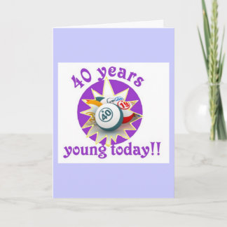 Bingo cards - 40th birthday