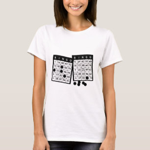 Bingo cards chips game art illustration  T-Shirt