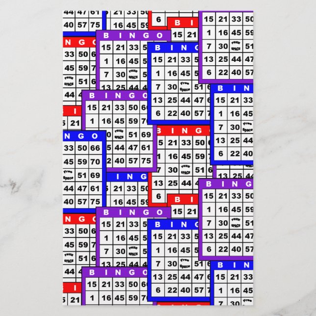 Bingo Cards pattern (Front)