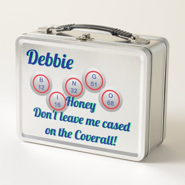 Bingo Cased with Name and Bingo Balls Metal Lunch Box (Front)