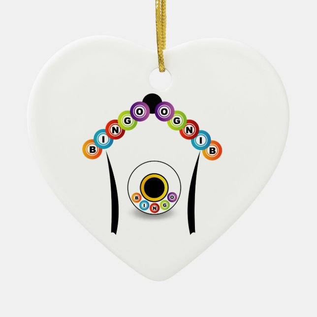 Bingo Ceramic Ornament (Front)