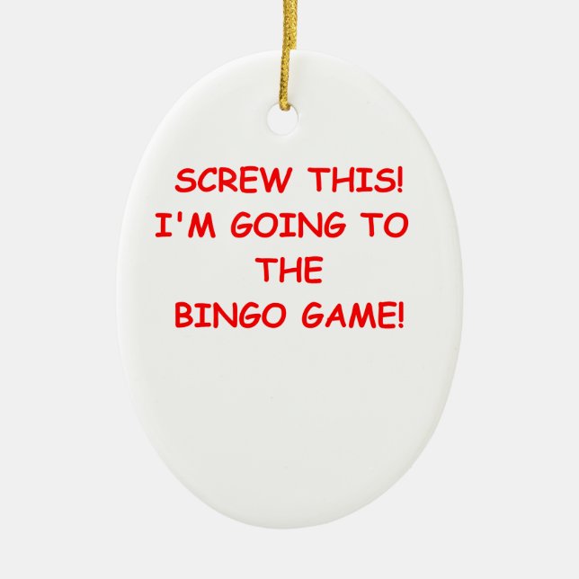 bingo ceramic tree decoration (Front)