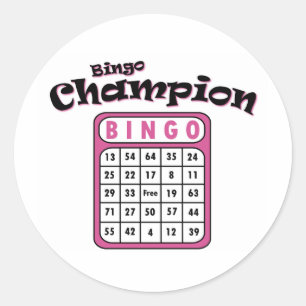 Bingo Champion Classic Round Sticker