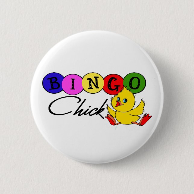 BINGO Chick 6 Cm Round Badge (Front)