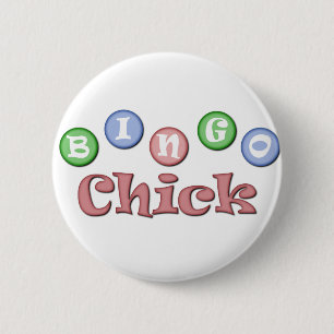 Bingo Chick 6 Cm Round Badge