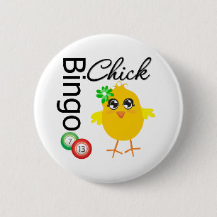 Bingo Chick 6 Cm Round Badge
