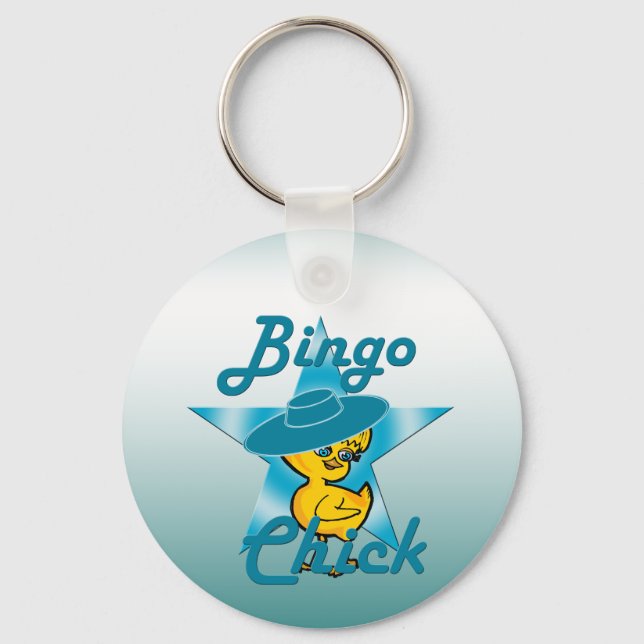Bingo Chick #7 Key Ring (Front)