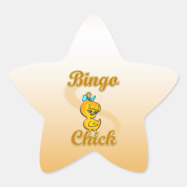Bingo Chick Star Sticker (Front)