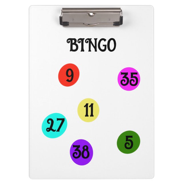 BINGO Clipboard Fun Colorful  (Front)