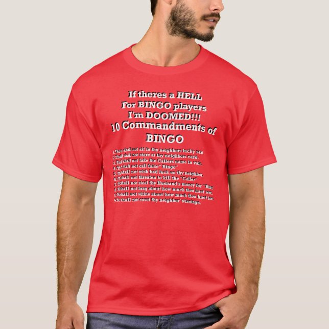 Bingo Commandments T-Shirt (Front)