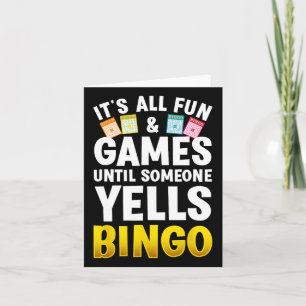 Bingo Design For Men Women Bingo Novelty Gamble Bi Card
