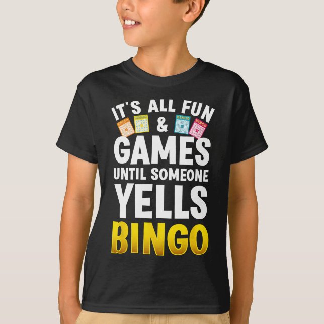 Bingo Design For Men Women Bingo Novelty Gamble Bi T-Shirt (Front)