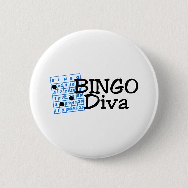 Bingo Diva 6 Cm Round Badge (Front)