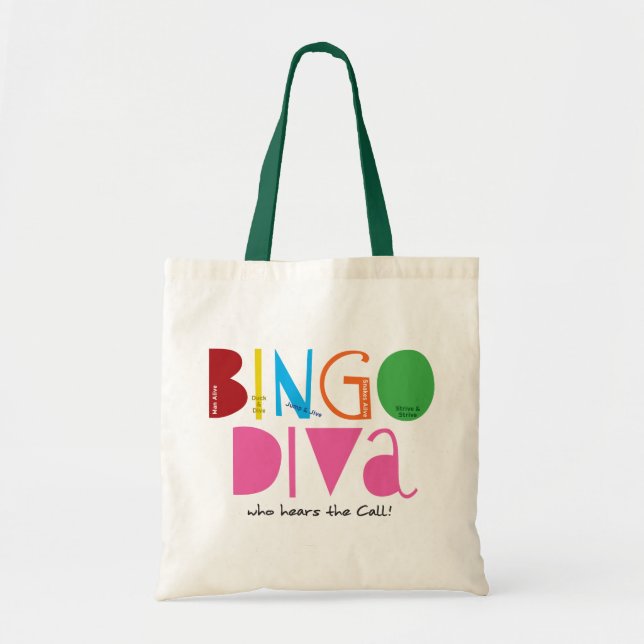 Bingo Diva Budget Tote Bag (Front)