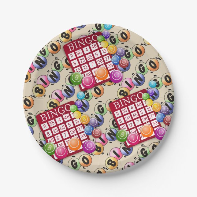 Bingo Fun Paper Plate (Front)